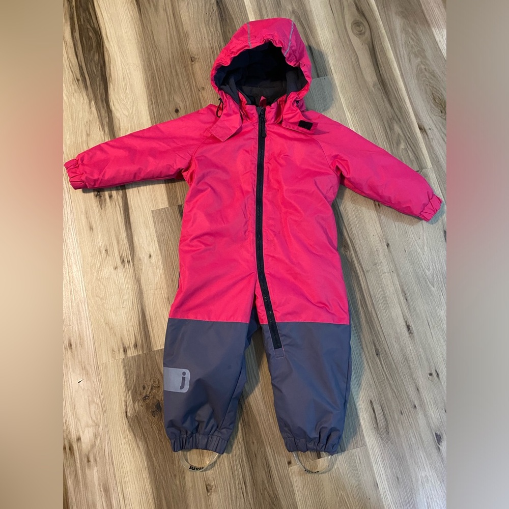 Kids Pink and Gray Puffer Jacket